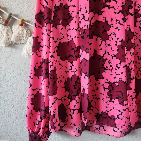 Kate Spade Pink and Black Floral Blouse - Picture 4 of 12